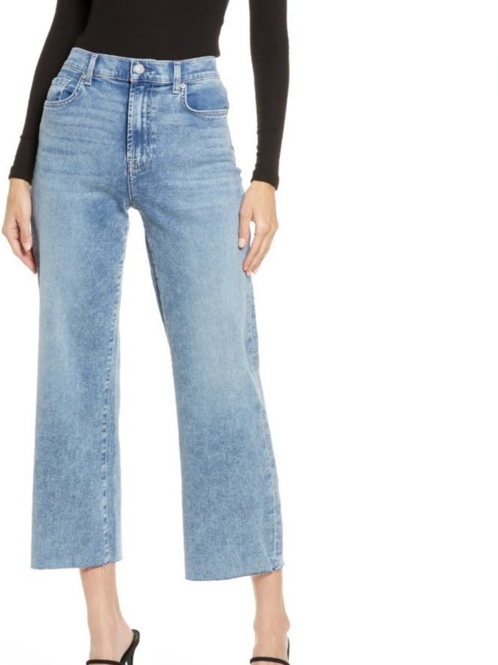 7 For All Mankind Vintage Luxe Cropped Alexa Raw Hem Jeans Women’s 25